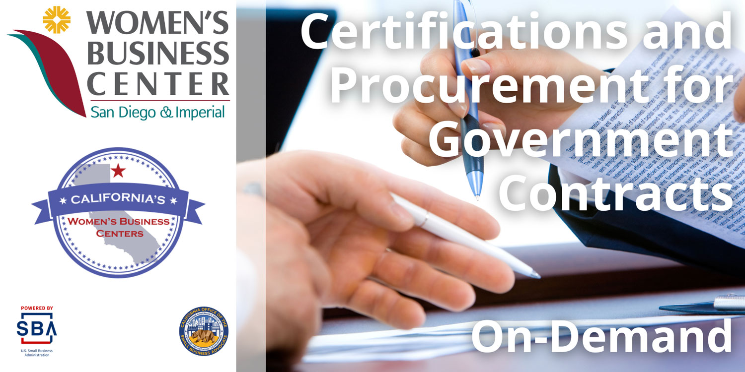 Certifications and procurement for government contracts on-demand webinar