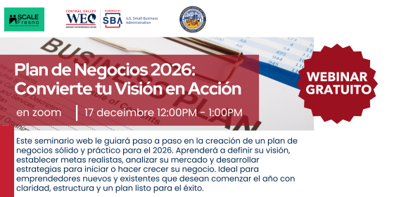 Central Valley WEC – Plan de Negocios 2026: Convierte tu Visión en Acción